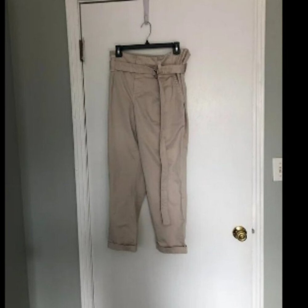 Brunello Cucinelli Paper Bag Belted Pants Sz 8 US